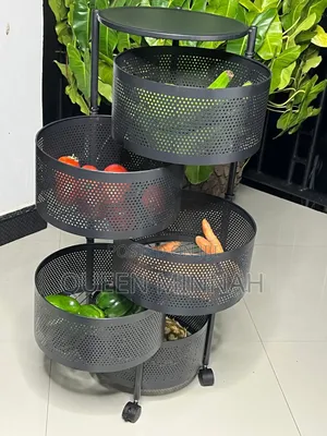 Rotating Multi-Tier Kitchen Storage Rack / Fruit Basket