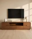 TV Showcase Stand - 6ft Hardwood - 1