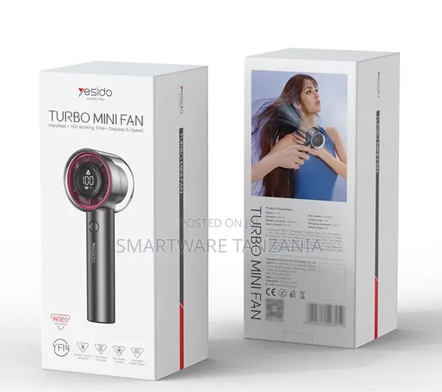 Yesido Turbo Mini Fan, 5-Speed, 16H USB-C - 1