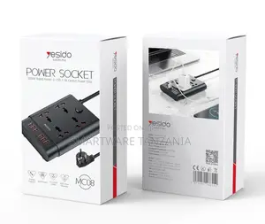 Yesido Power Socket 2500W, 6 USB Ports, 3.5A Output Power Strip