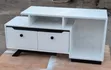 Modern TV Stand - White Wood - 2
