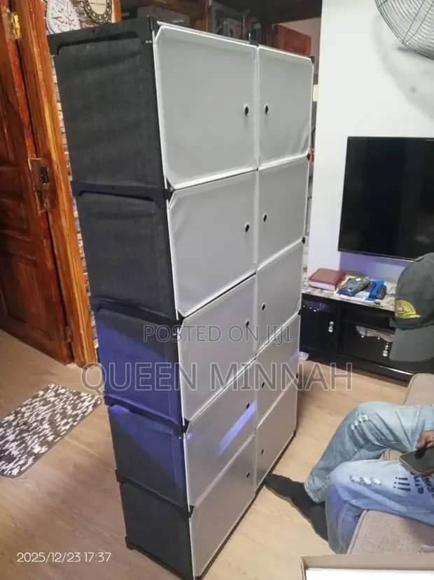 Strong Plastic Wardrobe, Two Doors - 1