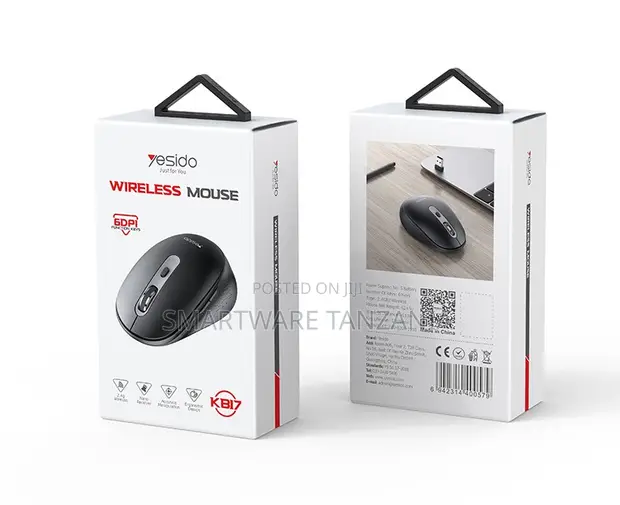 Yesido Wireless Mouse, 2.4GHz, 6 DPI Settings, Ergonomic - 1