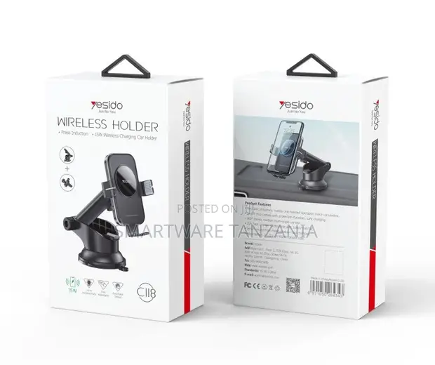 Yesido 15W Fast Wireless Car Holder - 1
