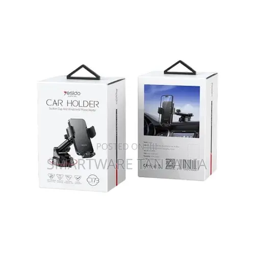 Yesido Car Holder Suction Cup kwa Kuweka Smartphone, Inaweza Kurekebishwa - 1