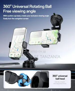 Yesido Car Holder Suction Cup kwa Kuweka Smartphone, Inaweza Kurekebishwa