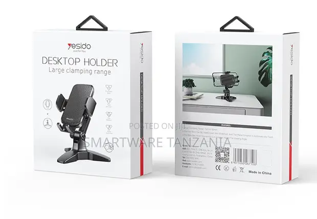 Yesido Desktop Holder for Mobile Devices, 360-Degree Rotation - 1