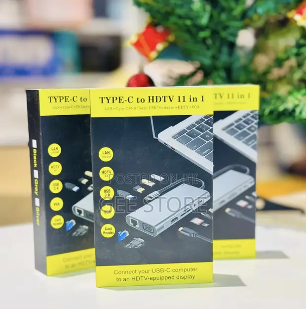 Type-C Hub 11-in-1 na HDMI, USB, Ethernet, Card Reader - 1
