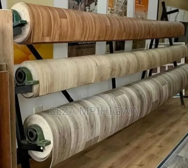 Wood Grain PVC Flooring Roll - 1