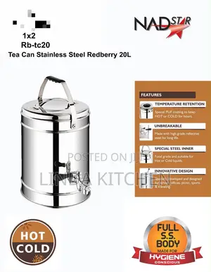 Nadstar Stainless Steel Tea Can - Redberry 20L
