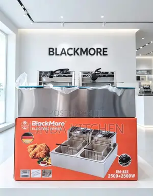 Black Home Electric Double Deep Fryer 20L (2x10L)