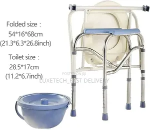 3-in-1 Folding Medical Commode Chair for Elderly & Patients