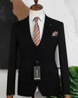 Men's Slim Fit 3-Piece Black Suit Set - Mario Casas - 5