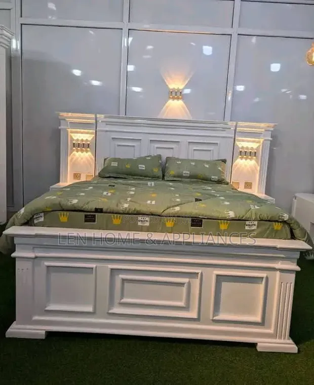Brand New Luxury Bed 5/6 - White - 1