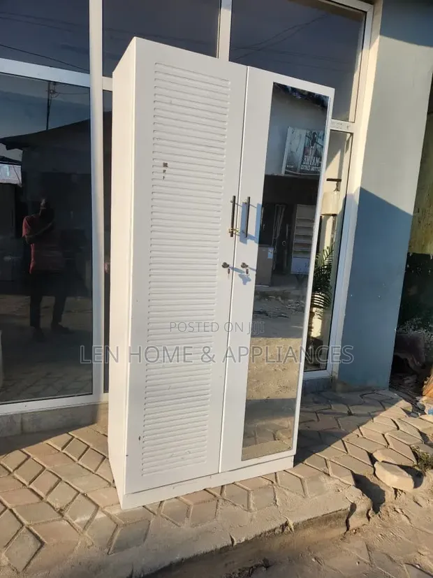 White Two-Door Wardrobe - 1