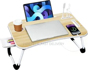 Portable Foldable Laptop Desk with Cup Holder