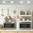 Multi-Tier Microwave Storage Rack | Kitchen Organizer Shelf - 1