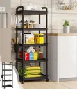 5-Tier Rolling Kitchen Storage Utility Cart - 2