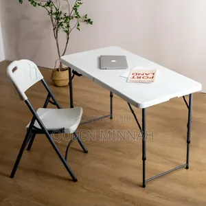 Folding Utility Table with Chairs