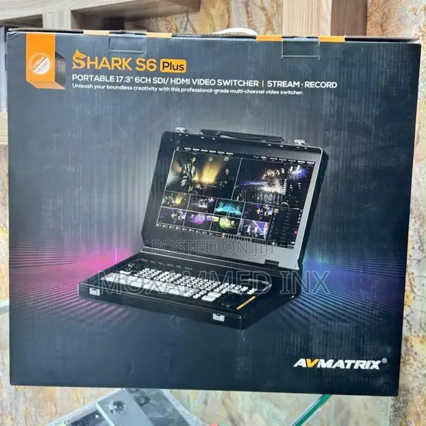 Shark S6 Plus 6-Channel 3G-SDI/HDMI Video Switcher with Monitor - 1