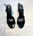 Zara Beige and Black Open Toe Slingback Heels - 2