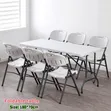 Foldable Table and 6 Chairs Set - 2