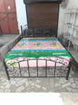 Skyline Furniture Canopy Bed with 10-Inch Tanfoam Mattress - Arusha - 1