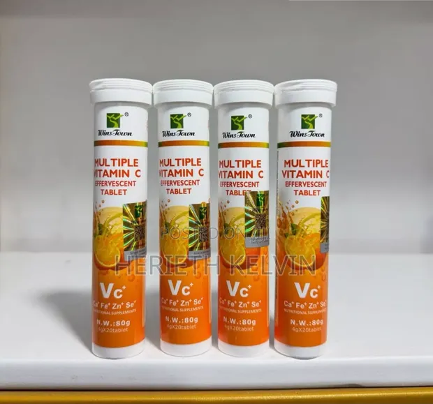 WinsTown Vitamin C Effervescent Tablets (Ladha ya Chungwa) - 1