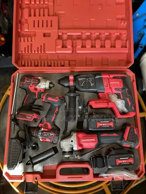 Edon 4-Piece Combo Set: Impact Wrench, Drill, Grinder, Hammer Drill