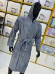 Grey Plush Bathrobe - 2