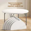 Round Folding Dining Table Set (10 Chairs) - 1