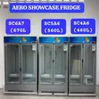 Aero Double Door Showcase Fridge - 460L, 560L, 670L - 1