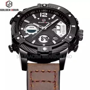Golden Hour Leather Belt Watch - Brand New