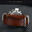 Golden Hour Leather Belt Watch - Brand New - 5