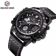 Golden Hour Black Leather Belt Watch - 5