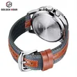 Golden Hour Black Brown Leather Band Watch - 3