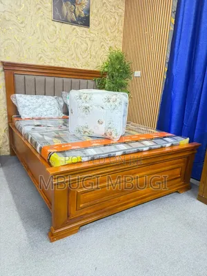 Brand New Modern Bed with Mattress, Duvet, Fan