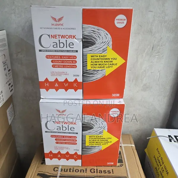 Hawk Cat 6 UTP Indoor Ethernet Cable 305m - 1