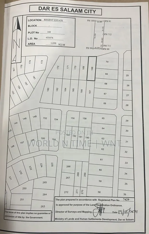 Commercial Plot for Sale - Mikocheni - 1