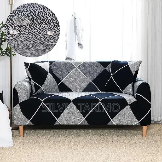 Modern Geometric Stretch Sofa Cover - 1