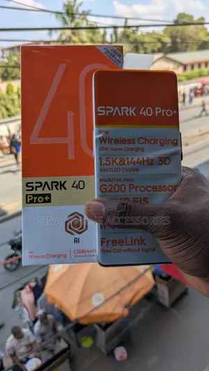 Tecno Spark 40 Pro+ 256GB Mpya Nyeusi