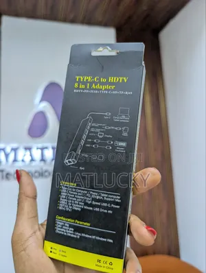 Type-C to HDTV 8-in-1 Adapter Hub