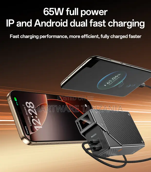 Yesido Power Bank 20000mAh yenye 65W Output & LED Display - 1