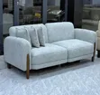 Sofa ya Kifahari - Kijivu Fiber na Spring - 1