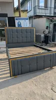 Sofa Bed - High Quality Luxury Grey & Yellow - 2