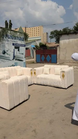 Luxury Sofa Set - Cream Fiber and Spring