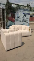 Luxury Sofa Set - Cream Fiber and Spring - 2