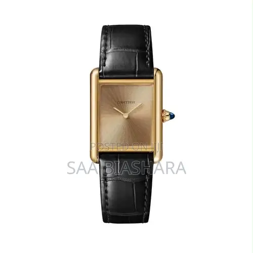 Cartier Tank Black and Gold Watch - 1