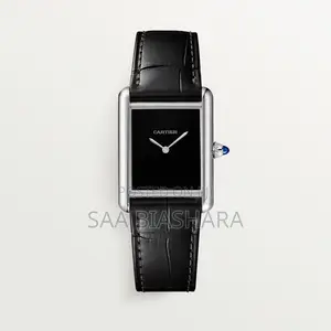 Cartier Tank Black Water Resistant Watch