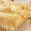 Korean Princess Style Ruffled Bedding Set - King Size - 1